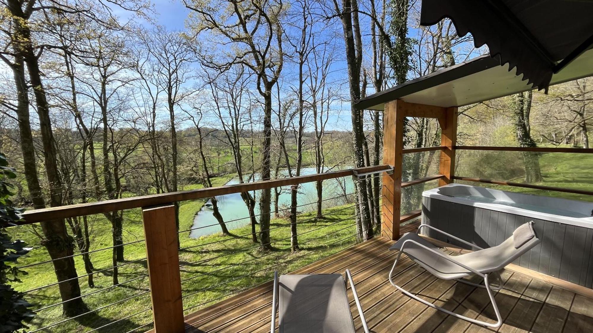 Les Cabanes Du Lac - Spa - Petit Dejeune - Cabane Du Frene & Cabane Du Chene Premium Sevignacq Eksteriør bilde